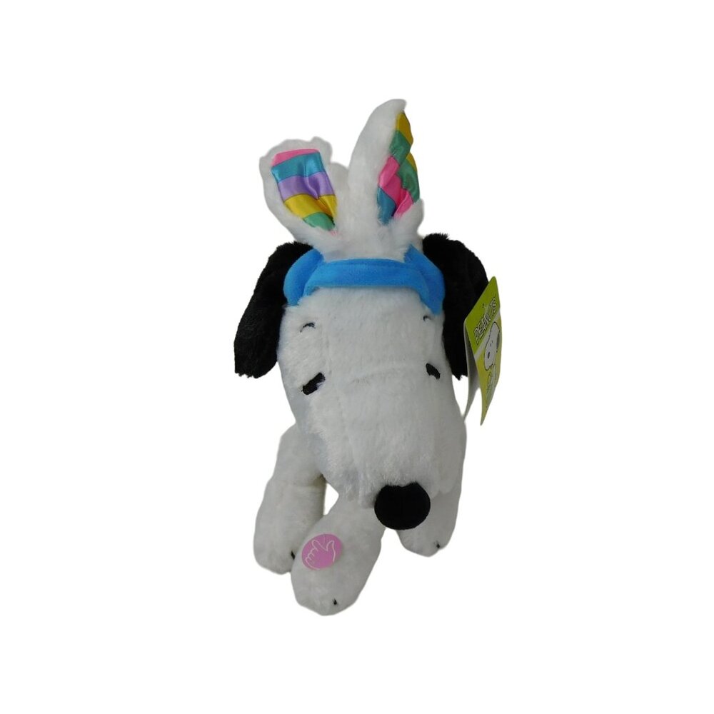 Collectible Snoopy Musical Bouncing Easter Bunny 9" Plush Plays Linus & Lucy - Picture 4 of 10